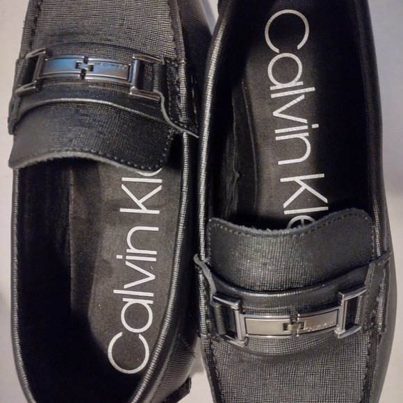 NWB/ CALVIN KLEIN, MAGNUS, BLACK LEATHER LOAFERS, MEN/ SIZE 8.5 main image 8